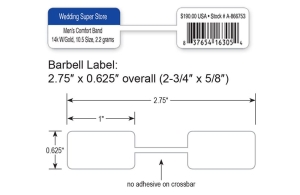 Small Poly Barbell Labels